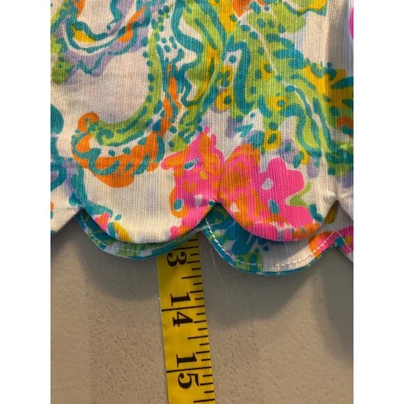 Lilly Pulitzer The Buttercup Short Multicolor Scalloped Hem Size 00 - Picture 8 of 9